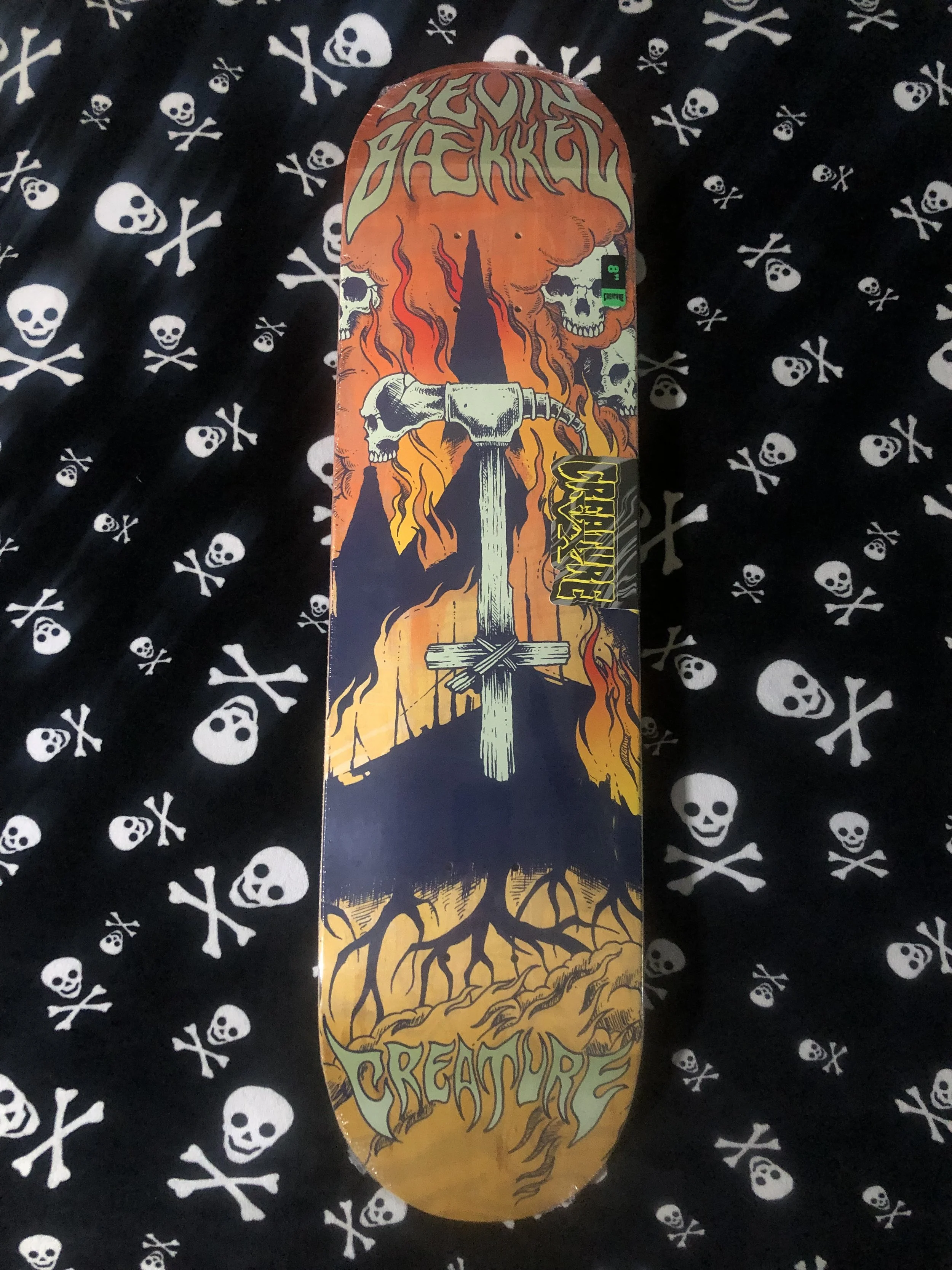 CREATURE~ BAEKKEL TRIPZ VX CREATURE SKATEBOARD DECK — DEATHGEAR